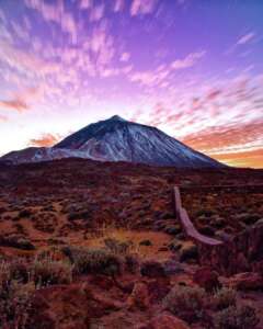 volcanoteide atardecer