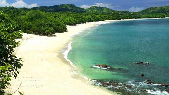Playa el conchal en Guanacaste en Costa Rica